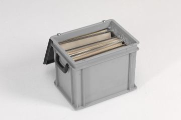 Archiefbox, 400x300x340mm koffergreep op 2 korte zijden, voor 30 A4 hangmappen