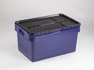 Distribution bin 52L 600x400x320 mm with holes in bottom