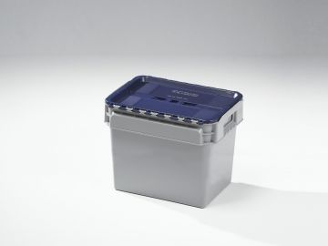 Distribution bin UN-X, 23 l. 400x300x320 mm grey/blue