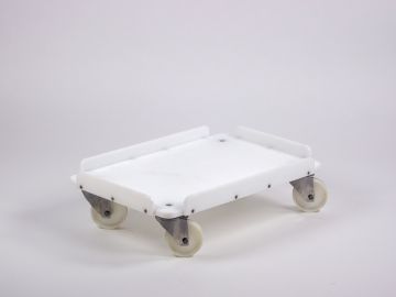 Transport trolley 600x400 mm with galva wheels, white
