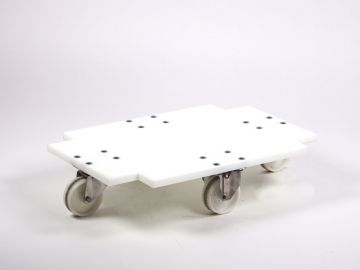 Food grade trolley 650x450 mm, inox wheels