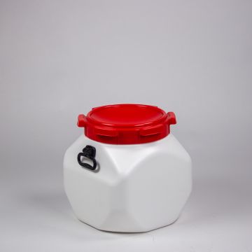 Rechtwandig vat 380x380x399 mm, 40 liter, met 2 handgrepen