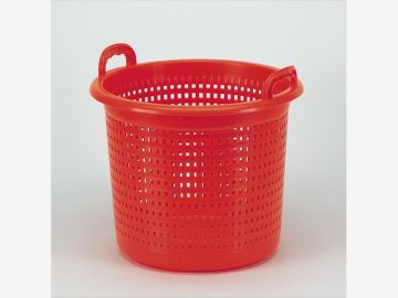 Kunststof mand, ø480 x 360 mm, 45 liter, oranje