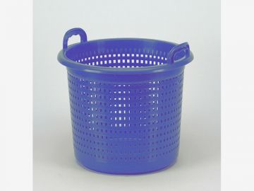 Kunststof mand, ø480 x 360 mm, 45 liter, blauw