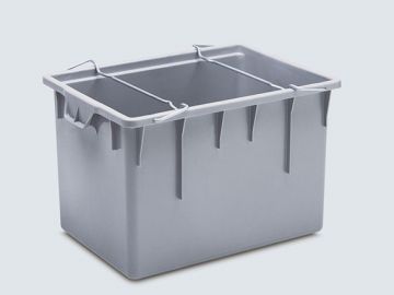 Nestable container 800x600x500 mm with 2 brackets