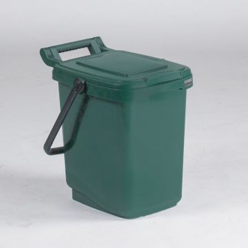 Bio bin, 400x320x405mm, 23 l., with plastic handle, green