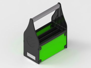 Carry Basket 242x131x302 mm for 4 devices (tablets), green