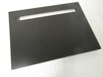 Gesloten bovenblad 400x300 mm zwart, sleuf