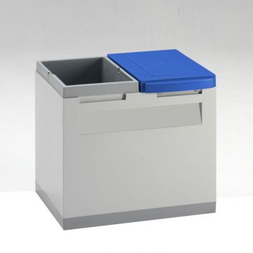 Kantoormodule voor papier en restafval 400x300x350 mm grijs/blauw