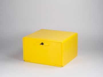 Bezorgbox fiets 85 liter, 570x550x335 mm geel