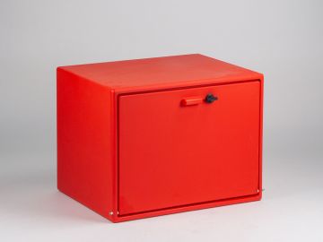 Kunststof scooterbox 570x440x435 mm 100 l. rood