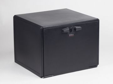 Kunststof scooterbox 570x530x440 mm, 120 liter, enkelwandig, zwart