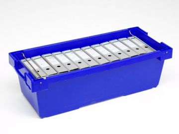 Attached Lid Container 130 l. 1160x480x342 mm, blue