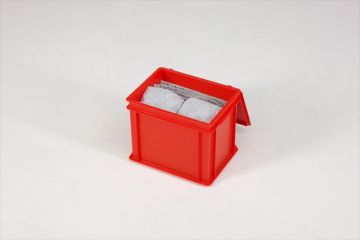 Spillkit 400x300x325 with absorption material for general use, red