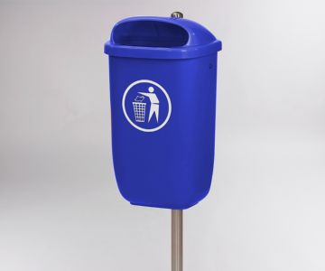 City waste bin 50 l. 430x345x750 mm, blue