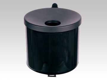Wall ashtray ø 160x160 mm for ± 450 butts, black