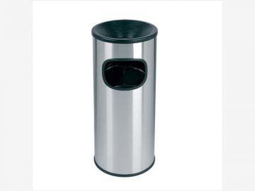Container with ashtray 30 l. ø250x650 mm stainless steel