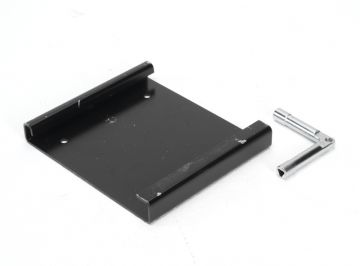Vloerbevestigingsplaat voor batterijkoker ø120x800 mm, zwart met 3k slot