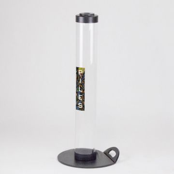 Batterijkoker ± 9 liter, ø120x800 mm met kunststof voet met greep