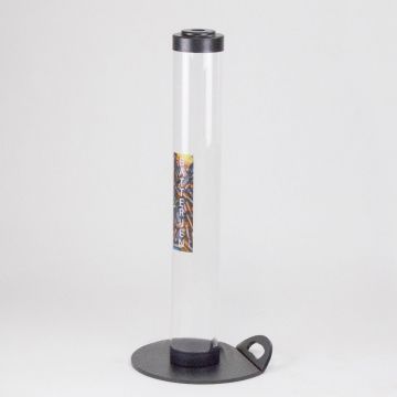 Batterijkoker ± 9 liter, ø120x800 mm met kunststof voet met greep