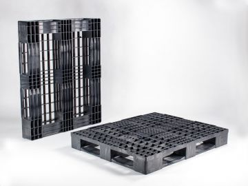 ISO industrial pallet, 1200x1000x150 mm on 5 skids PE-R