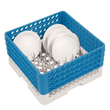 Dishwashing rack for plates 500x500x260 mm with 4 top edge