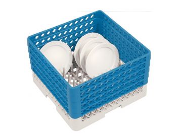 Dishwashing rack for plates 500x500x300 mm with 5 top edge