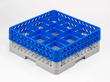 Vaatwaskorf 500x500x180 grote mazen t.b.v. ø 150 mm bekerglazen (9 vaks)