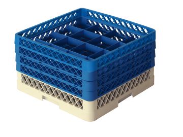 Vaatwaskorf 500x500x260 mm grote mazen t.b.v. ø 112 mm bekerglazen (16 vaks)