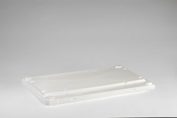 Kunststof deksel voor palletbox, 800x1200 mm, wit