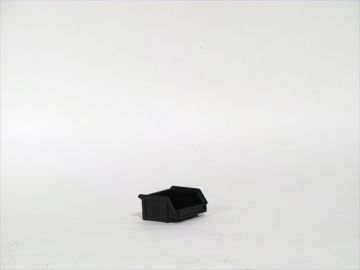 Magazijnbak 90x95x50 mm met grijpopening, ESD-veilig, zwart