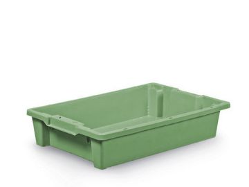 Draaistapelbak, 20 liter, 600x400x120 mm, groen