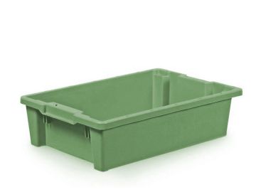 Draaistapelkrat, 25 liter, 600x400x150 mm, groen