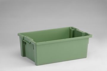 Draaistapelbak euronorm, 600x400x220 mm, 40 liter, gesloten, groen