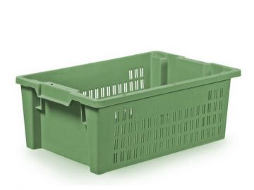 Stack-nestable bin 40 l. 600x400x220 mm green