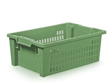 Draaistapelbak, 40 liter, 600x400x220 mm, groen