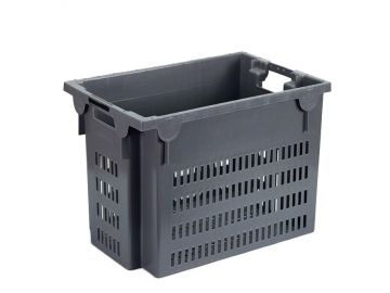 Stack - nestable bin 70 l. 600x400x400 mm perforated dark grey