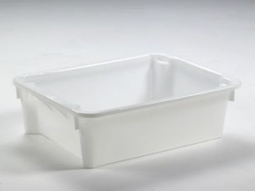 Draaistapelbak hygiëne euronorm, 800x600x220 mm, 80 liter, wit