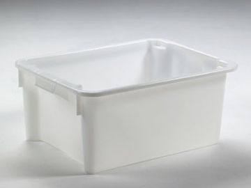 Draaistapelbak hygiëne euronorm, 800x600x330 mm, 110 liter, wit