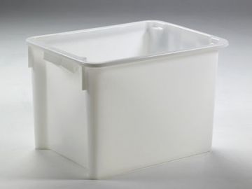 Draaistapelbak hygiëne euronorm, 800x600x500 mm, 170 liter, wit