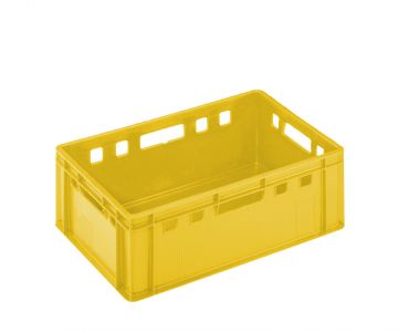 E2 meat crate 40 liter, 600x400x200 mm, yellow