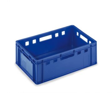 E2 meat crate 40 liter, 600x400x200 mm, blue