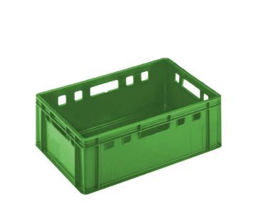 E2 meat crate 40 liter, 600x400x200 mm, green