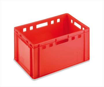 E3 meat crate 60 l. 600x400x300 mm, red