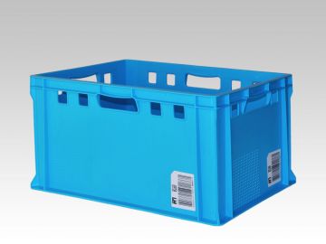 E3 Performance meat crate 60 l. 600x400x300 mm, blue