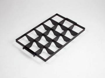 Divider with 15 compartments for 600x400 mm catering bins, top part, black