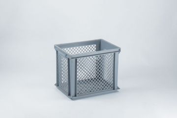 Perforated euro container 31L 400x300x320 mm, grey
