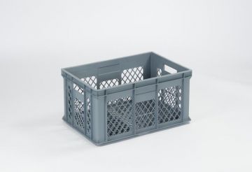 Perforated euro container 52L 600x400x260 mm, grey