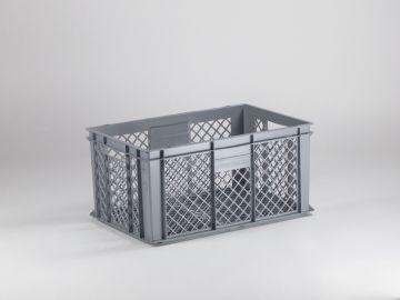Perforated euro container 56L 600x400x290 mm, grey
