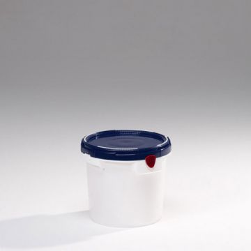 Plastic bucket ø24x21.5cm, 6 liters, opening: ø21.1cm, white, PP 